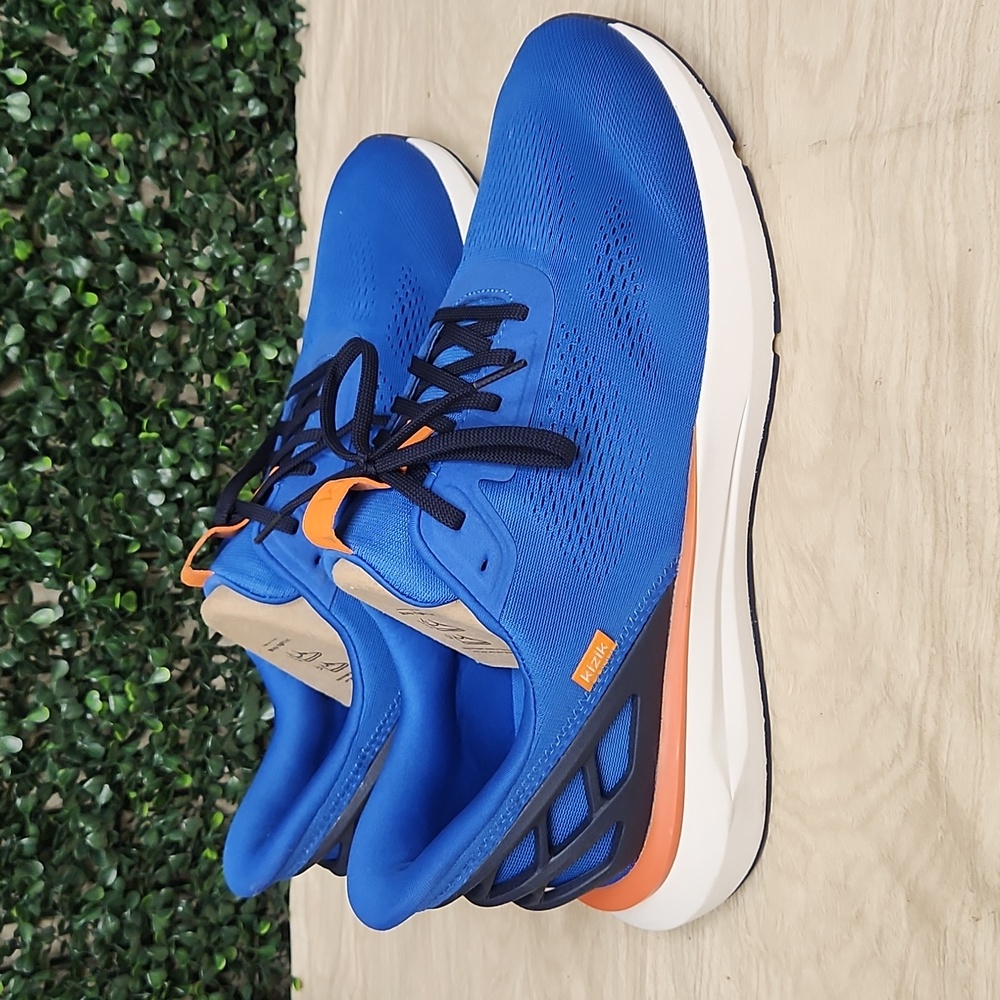 Kizik Vibrant Blue and Orange Sneakers with Modern Design